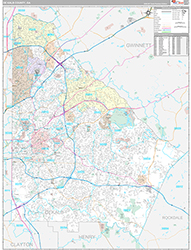 Dekalb County Wall Map Premium Style 2026