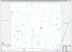Dekalb County Wall Map Premium Style 2026