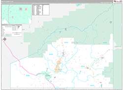 Delta County Wall Map Premium Style 2026