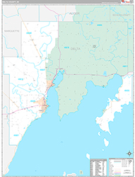 Delta County Wall Map Premium Style 2026