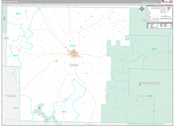 Dent County Wall Map Premium Style 2026