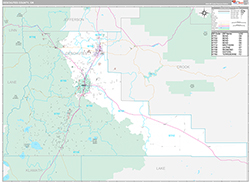 Deschutes County Wall Map Premium Style 2026