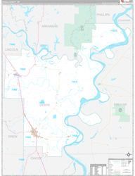 Desha County, AR Wall Map Premium Style 2024