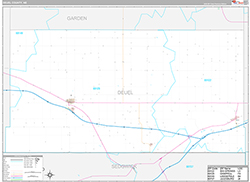 Deuel County Wall Map Premium Style 2026