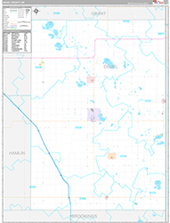Deuel County Wall Map Premium Style 2026