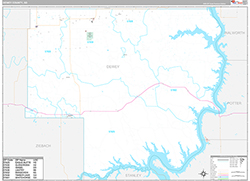 Dewey County Wall Map Premium Style 2026