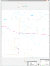 Dickens County, TX Wall Map Premium Style 2024