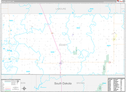 Dickey County Wall Map Premium Style 2026
