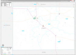 Dimmit County, TX Wall Map Premium Style 2024