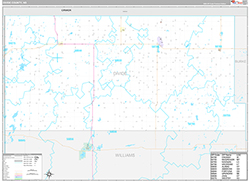 Divide County Wall Map Premium Style 2026
