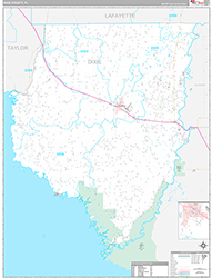 Dixie County Wall Map Premium Style 2026