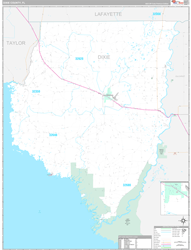 Dixie County, FL Wall Map Premium Style 2023