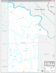 Dixon County Wall Map Premium Style 2026