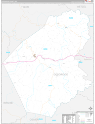 Doddridge County, WV Wall Map Premium Style 2024