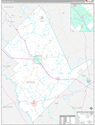 Dodge County Wall Map Premium Style 2026