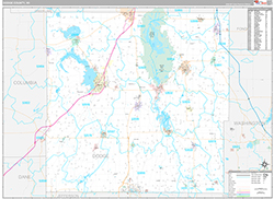 Dodge County Wall Map Premium Style 2026