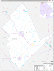 Dodge County, GA Wall Map Premium Style 2024