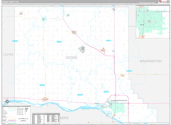 Dodge County, NE Wall Map Premium Style 2023
