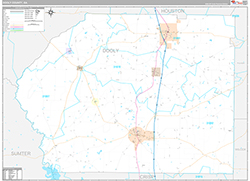 Dooly County Wall Map Premium Style 2026
