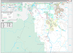 Douglas County Wall Map Premium Style 2026