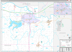 Douglas County Wall Map Premium Style 2026
