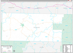 Douglas County Wall Map Premium Style 2026
