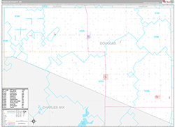 Douglas County Wall Map Premium Style 2026