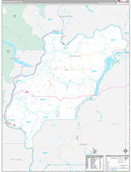 Douglas County Wall Map Premium Style 2026