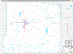 Drew County Wall Map Premium Style 2026