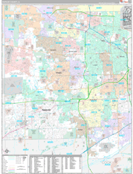 DuPage County, IL Wall Map Premium Style 2024