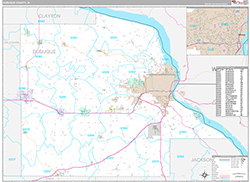 Dubuque County Wall Map Premium Style 2026
