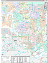 Dupage County Wall Map Premium Style 2026