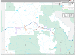 Eagle County, CO Wall Map Premium Style 2024