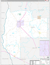 Early County Wall Map Premium Style 2026