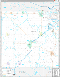 Eaton County Wall Map Premium Style 2026