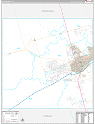 Ector County Wall Map Premium Style 2026