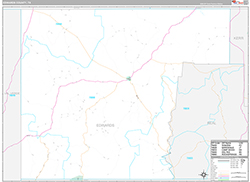 Edwards County Wall Map Premium Style 2026
