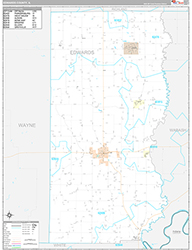 Edwards County, IL Wall Map Premium Style 2026