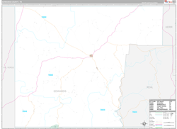 Edwards County, TX Wall Map Premium Style 2024