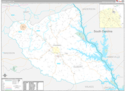 Elbert County Wall Map Premium Style 2026