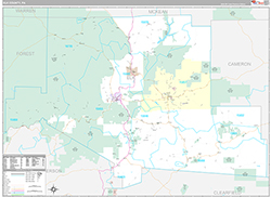 Elk County Wall Map Premium Style 2026