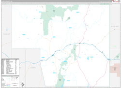 Elko County, NV Wall Map Premium Style 2024