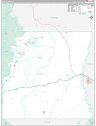 Emery County Wall Map Premium Style 2026