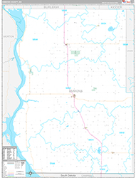 Emmons County Wall Map Premium Style 2026