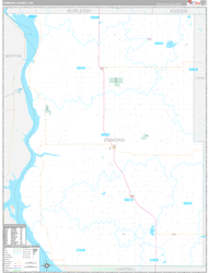 Emmons County, ND Wall Map Premium Style 2023