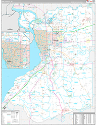 Erie County Wall Map Premium Style 2026