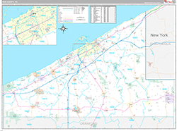 Erie County Wall Map Premium Style 2026