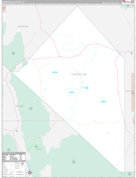 Esmeralda County, NV Wall Map Premium Style 2024