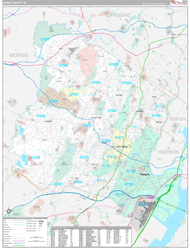Essex County, NJ Wall Map Premium Style 2024