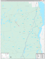 Essex County, NY Wall Map Premium Style 2024